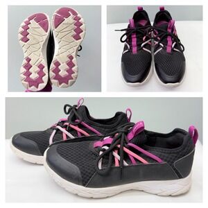Vionic Zeliya Womens 6 Wide Athletic Sneakers Black Pink Purple Mesh Shoes
